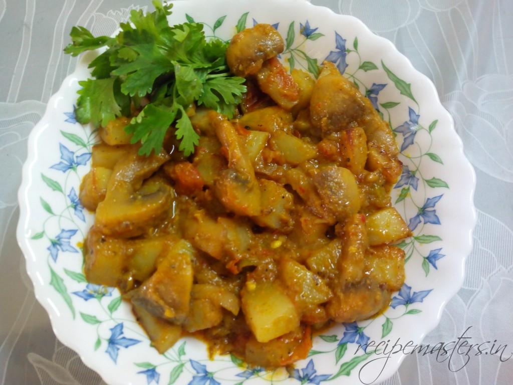 mushroom aloo masala