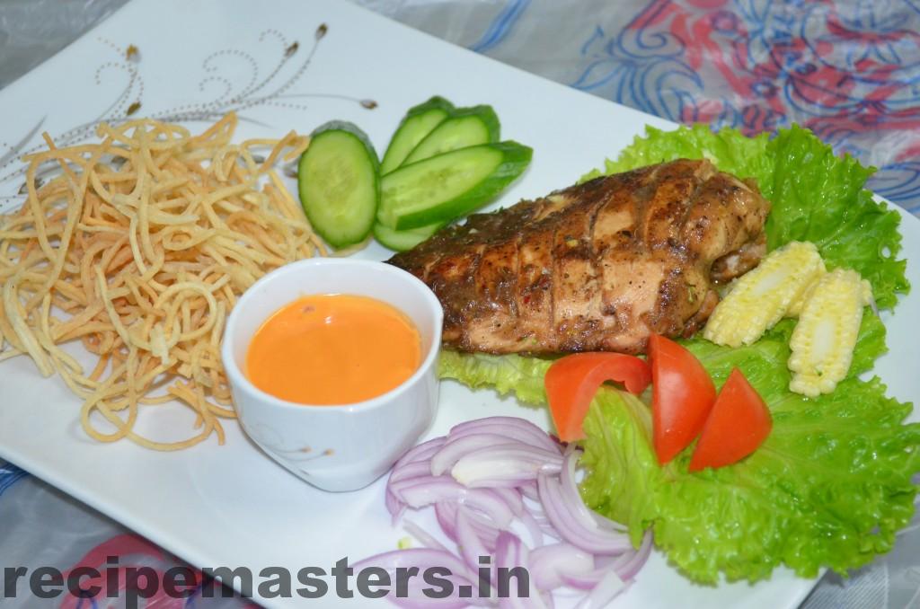 Herb fried chicken breast