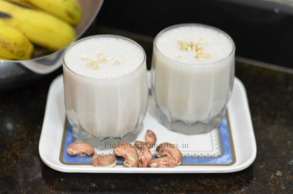 Cashew banana milkshake