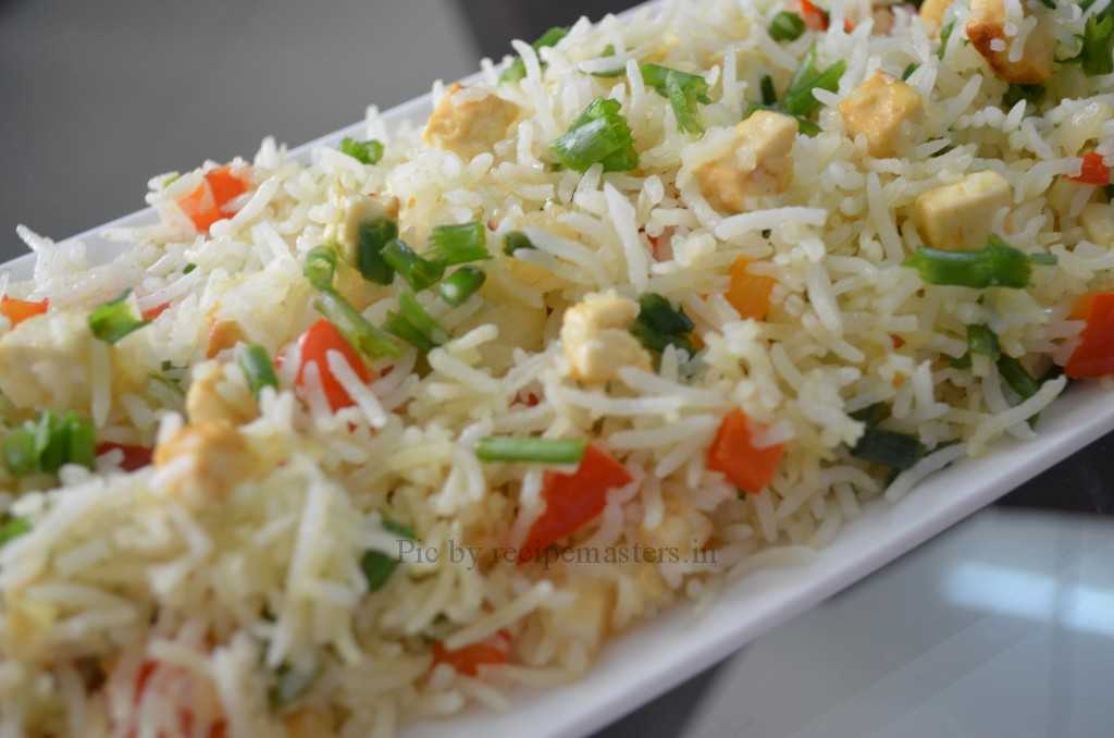 paneer spring onion pulao