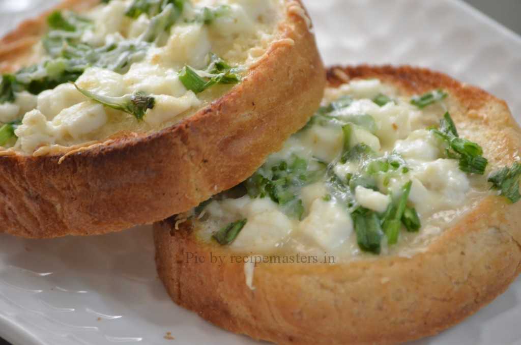 paneer green onion toast